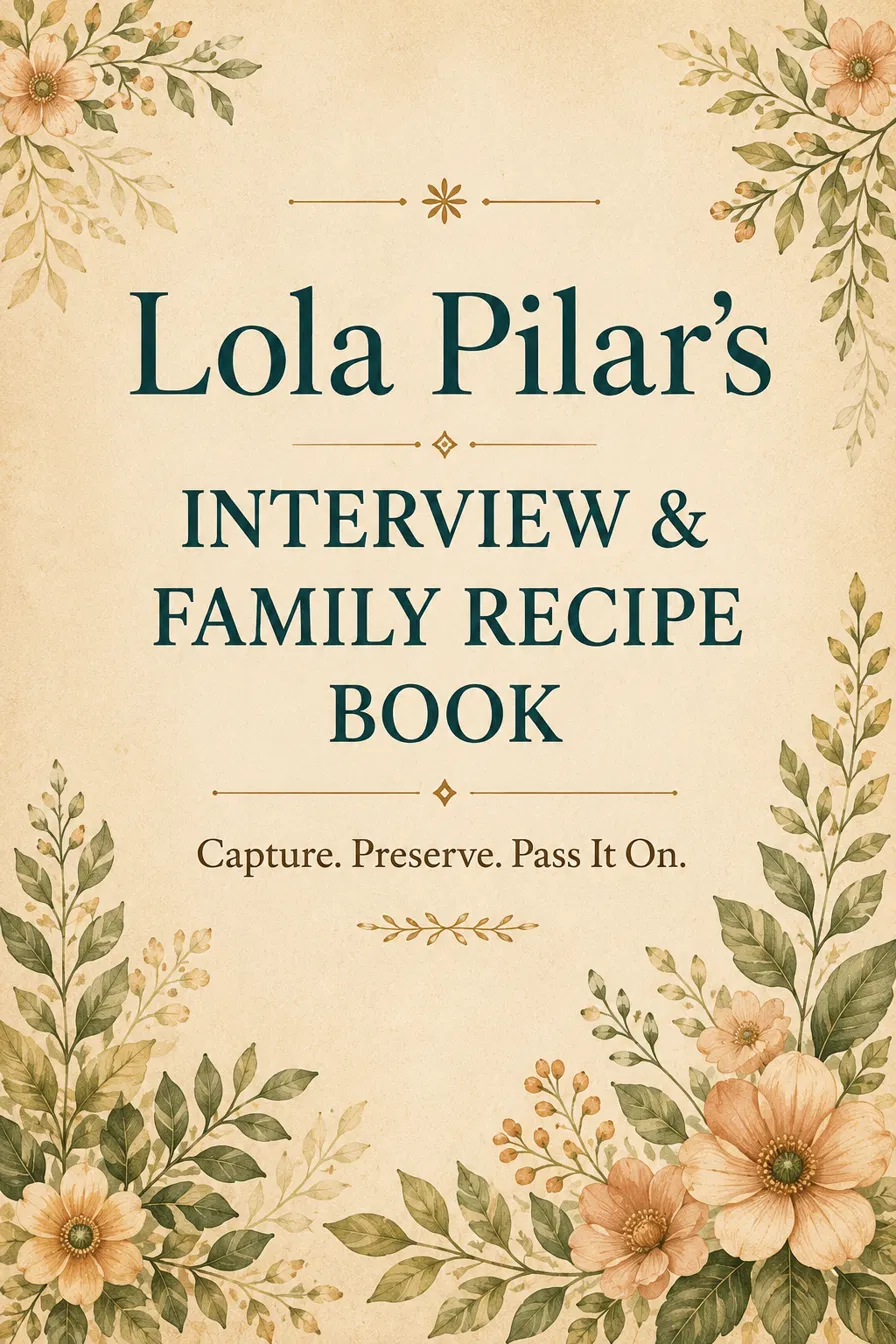 Interview & Family Recipe Book